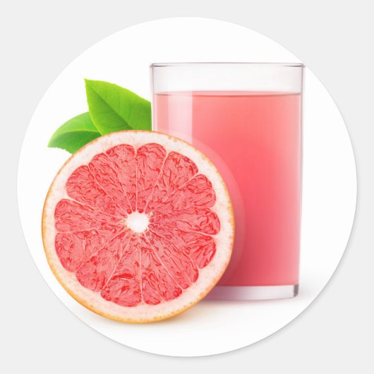 Grapefruitsap Ronde Sticker (Voorkant)
