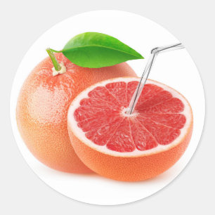 Grapefruitsap Ronde Sticker
