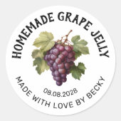 Grapejam inmaaksticker ronde sticker (Voorkant)