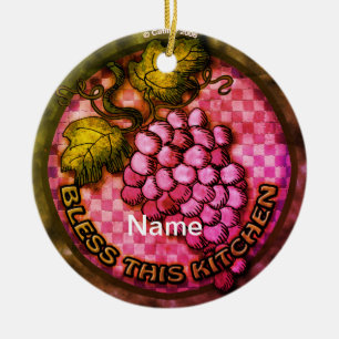 Grapes Kitchen Keramisch Ornament