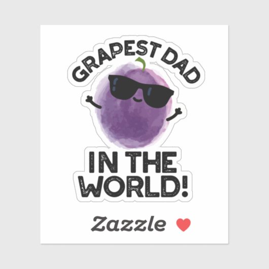 Grapest pap in de wereld grappige fruitpun sticker (Vel)