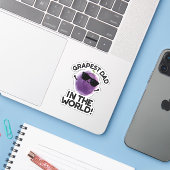 Grapest pap in de wereld grappige fruitpun sticker (Laptop met iPhone)
