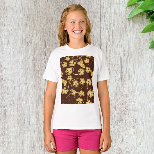 Grapevine Background Girls T-Shirt