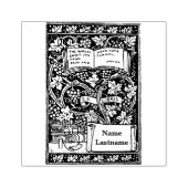  Grapevine & Boeken Ex Libris Sjabloon Rubberstempel (Afrduk)