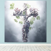 Grapevine Cross Canvas Afdruk (Insitu (Houten vloer))