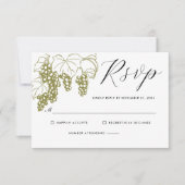 Grapevine Elegant RSVP Vignoble Italie Mariage (Devant)