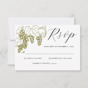 Grapevine Elegant RSVP Vignoble Italie Mariage