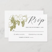 Grapevine Elegant RSVP Vineyard Italië Huwelijk (Voorkant / Achterkant)
