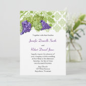 Grapevine Garden Wedding Invitation Kaart (Staand voorkant)