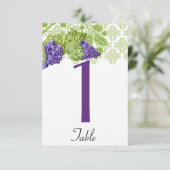 Grapevine Garden Wedding Numéro de table (Debout devant)