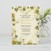 Grapevine Lijst Invitation Kaart (Staand voorkant)