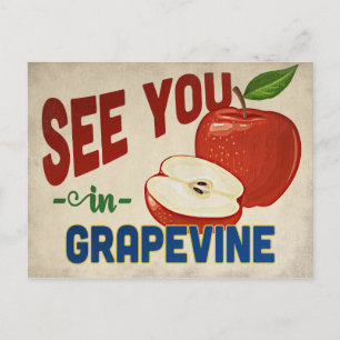 Grapevine Texas Apple - Vintage Travel Briefkaart