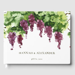 Grapevine Vineyard Wedding Guest Book Keepsake Gastenboek