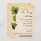 Grapevine Wine Tasting Party Uitnodiging (Voorkant / Achterkant)