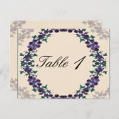 Grapevine Wreath Trouwtafel Nummer Briefkaart (Voorkant / Achterkant)