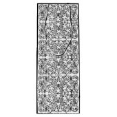 Grapevine Zwart Wit Patroon Wijnzak Wijn Cadeautas (Achterkant)