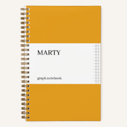 Graph Marigold Notitieboek met Monogram