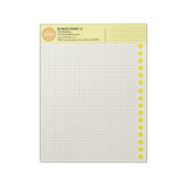 Graph Paper with Logo (Inch Squares) Custom Grid Notitieblok (Gedraaid)