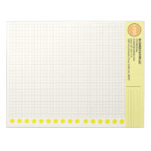 Graph Paper with Logo (Inch Squares) Custom Grid Notitieblok (Voorkant)