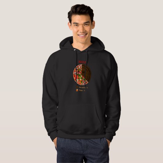 Graph Pizza Not pizza Pizza pie chart Hoodie (Voorkant volledig)