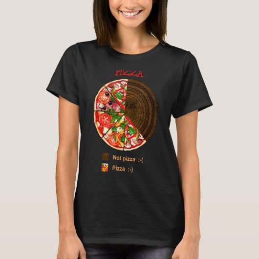 Graph Pizza Not pizza Pizza pie chart T-shirt (Voorkant)