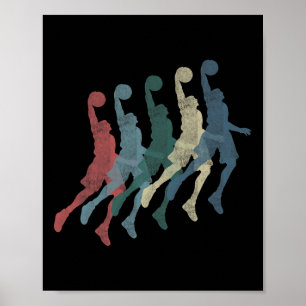 Graphic 365 Basketbal Sport Retro Gift - Poster