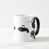 Graphic Art Fun Black & White Holstein Curieuze Ko Magische Mok (Voorkant rechts)