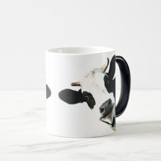 Graphic Art Fun Black & White Holstein Curieuze Ko Magische Mok (Voorkant rechts)