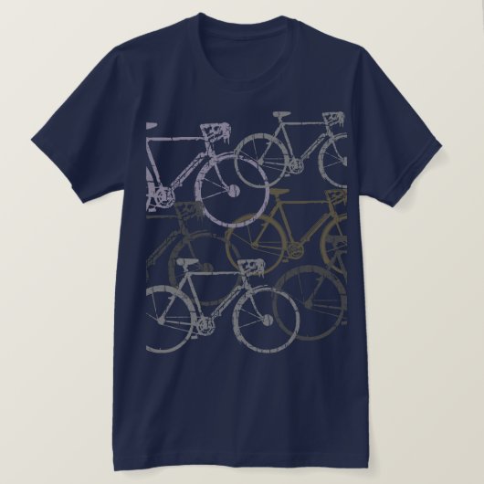 Graphic Bikes . Bicycles Blue T-shirt (Design voorkant)