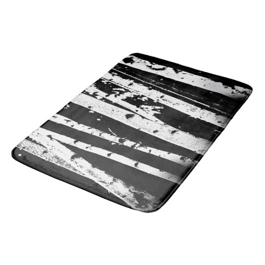 Graphic Black en White Birch Tree Forest Badmat (Gekanteld)