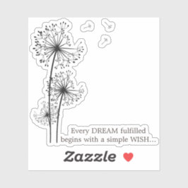Graphic Dandelion Wish Sticker