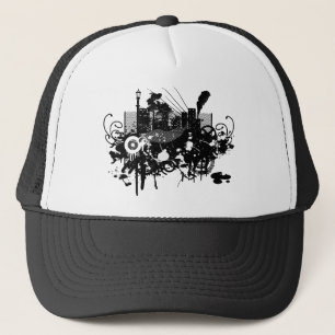 Graphic Design City Skyscraper! Trucker Pet