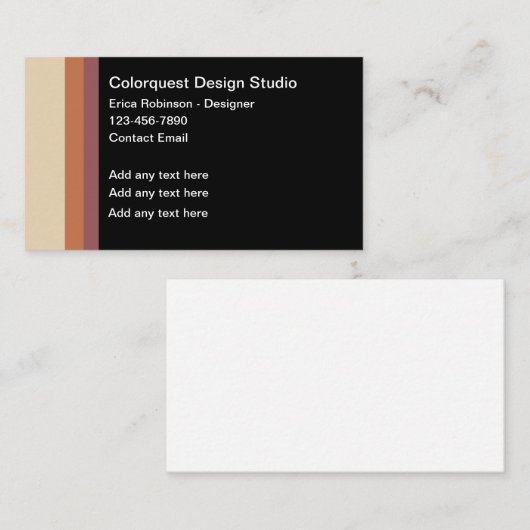 Graphic Designer Carte de visite Design Modèle (Devant / Derrière)