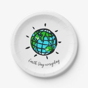 Graphic EARTH DAY - Dagelijks - Feest Papieren Bordje