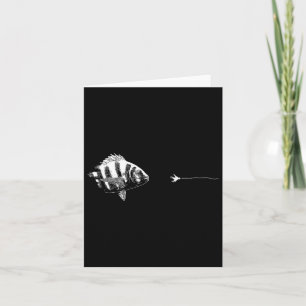 Graphic Fly Fishing Hook Line - Vis Schapenkop Kaart