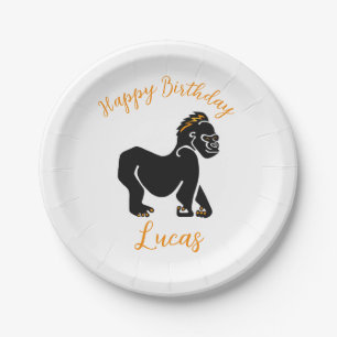 Graphic GORILLA -Wildlife -Happy Birthday - Feest Papieren Bordje