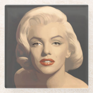 Graphic Gray Marilyn Glazen Onderzetter