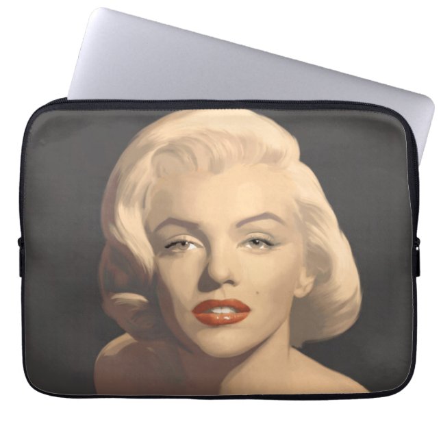 Graphic Gray Marilyn Laptop Sleeve (Voorkant)