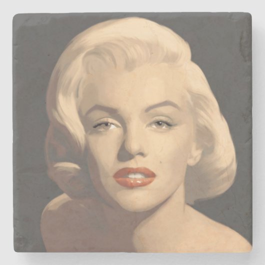 Graphic Gray Marilyn Stenen Onderzetter (Voorkant)