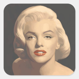 Graphic Gray Marilyn Vierkante Sticker