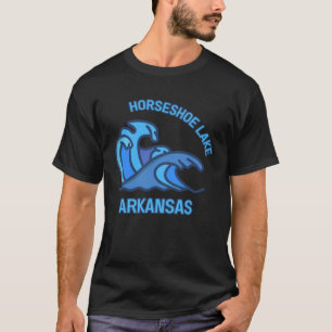 Graphic Hoefijzer Lake Arkansas Pocket Wave Souven T-shirt
