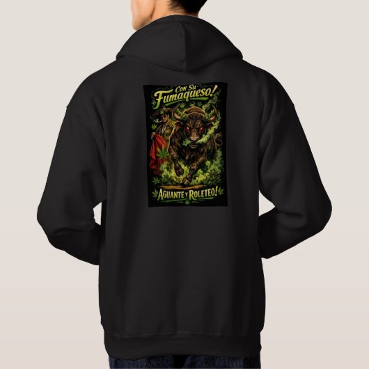 Graphic Hoodie for Men – Bold Gothic Creature Art (Achterkant)