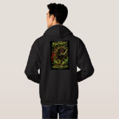 Graphic Hoodie for Men – Bold Gothic Creature Art (Achterkant volledig)
