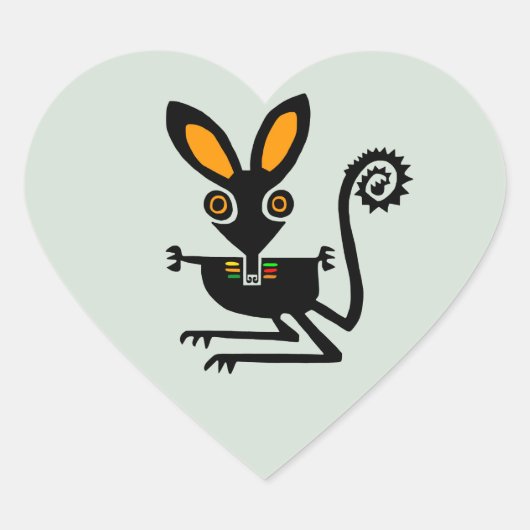 Graphic I love BILBIES- Australië- Natuur- Groen Hart Sticker (Voorkant)