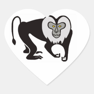 Graphic I love Lion-tailed MACAQUES - Wildlife Hart Sticker