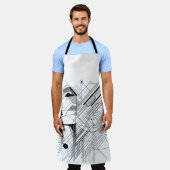 Graphic Line Face  Schort (Gedragen)