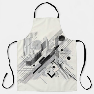 Graphic Monochrome Line Schort