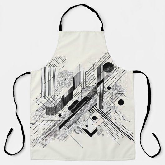 Graphic Monochrome Line Schort (Voorkant)