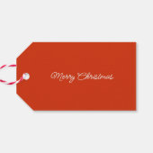 Graphic Poinsettia vakantiefoto Cadeaulabel (Achterkant Horizontaal)