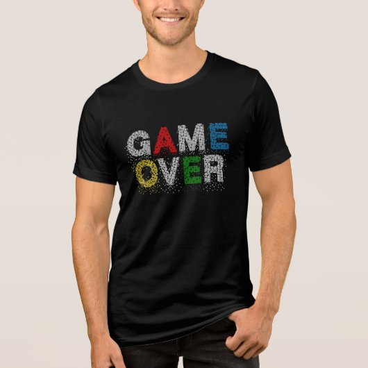 Graphic Printed T-Shirt for Unisex Game Over Tee (Voorkant)